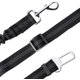 thumbnail image 3 of Arnés de transporte elástico de nailon de 2 piezas para perros, correa ajustable con función de absorción de impactos y mosquetón para perros y gatos (negro), 3 of 5
