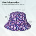 thumbnail image 3 of Yiaed Skull mushroom rainbow Print Reflective Stripe Bucket Hat Unisex Funny Outdoor Fisherman Cap Beach Sun Hat, 3 of 5