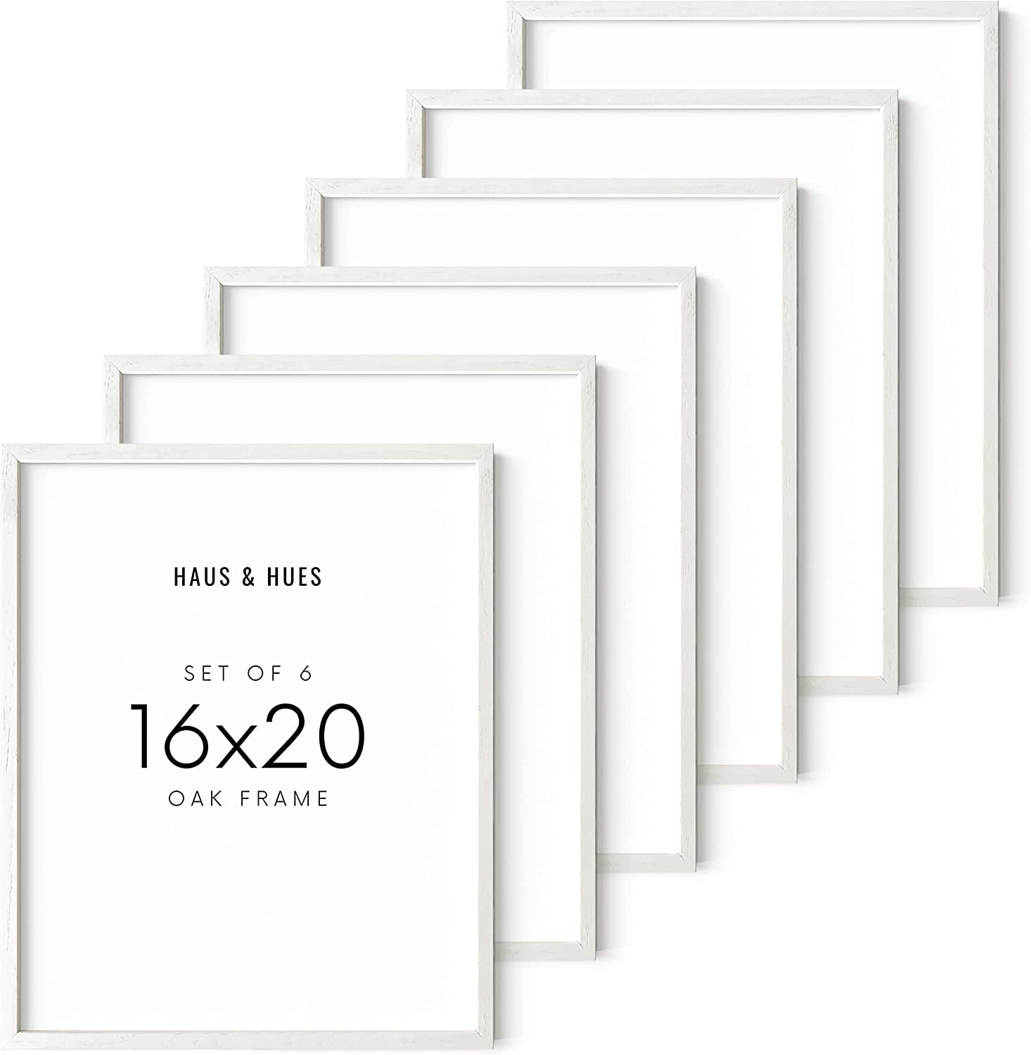 Haus and Hues Set of 6 16 X 20 Frames White Picture Frames 16x20