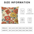 thumbnail image 5 of Qinduosi Retro S Floral Throw Pillow Covers " Set of Soft Vintage Flowers Cushion Covers for Living Room Bedroom Orange Red Decorative Throw Pillowcases for Sofa Couch Chair, 5 of 5