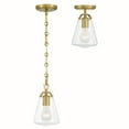 thumbnail image 5 of Crystorama Voss 1 Light Luxe Gold Semi Flush Mount - 5.75"W x 9.25"H x 5.75"D, 5 of 11