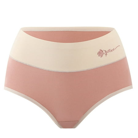 YTIANH Plus Size Underwear High Waist Women s Panties Belly Retraction Arm Lift Printed Letter Briefs Watermelon Red XL