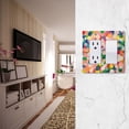 thumbnail image 5 of Yayeee Rocker Switch Wall Plate 1-Gang 4.6"x2.9" Home Decorative Outlet Cover, Pink Colorful Circles, 5 of 6