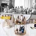 thumbnail image 5 of 360 Rotating Gold Makeup Organizer,2 Tier Large Capacity Rotating Makeup Organizer,SkincarePerfume Organizer,Bathroom Cosmetics Storage Organizer Countertop (Gold-2 Tier), 5 of 6