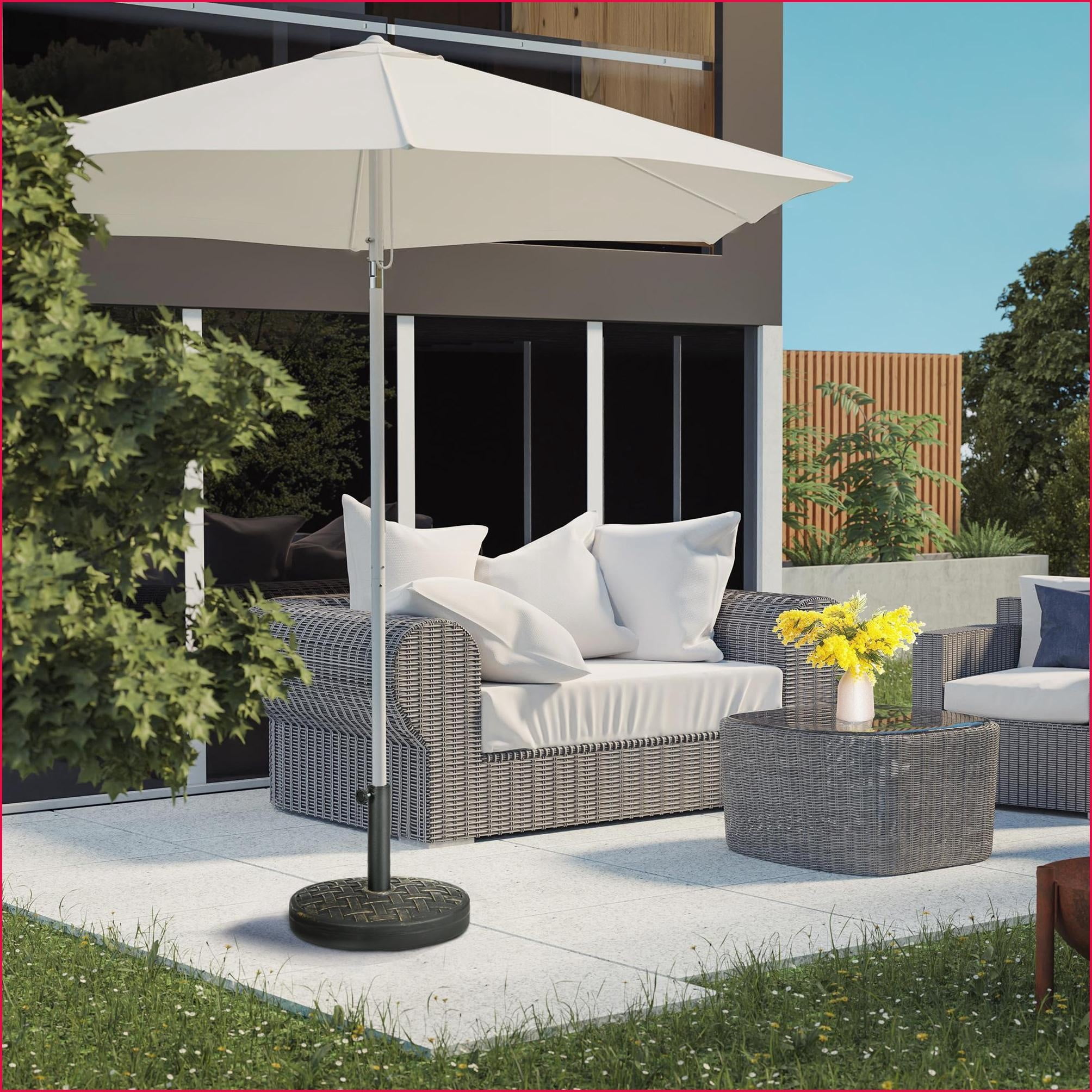Patio Umbrella Base, 40 lbs Heavy Duty for Patio Lawn Poolside, Fits 1.5"/2" Poles, Bronze Tan Brown | Concrete | Beige