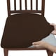 thumbnail image 1 of Funda elástica para silla de comedor, a prueba de polvo y manchas, extraíble y lavable, color marrón. Fundas para sillas de comedor., 1 of 6