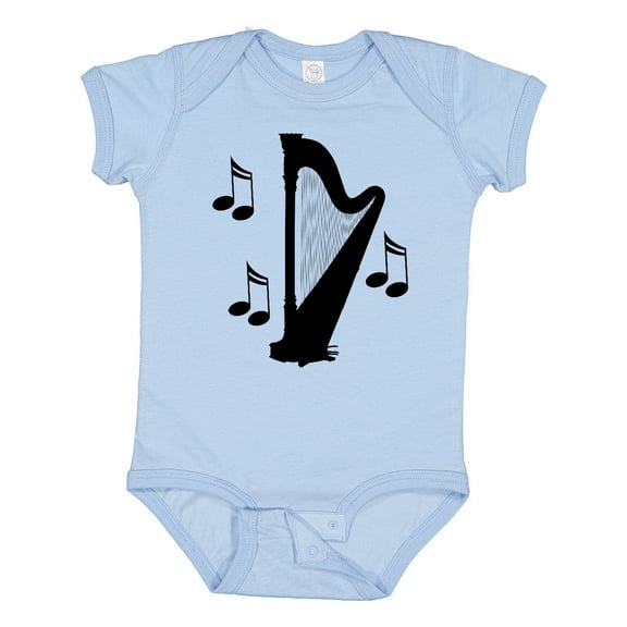 Inktastic Harp Silhouette Music Boys or Girls Baby Bodysuit