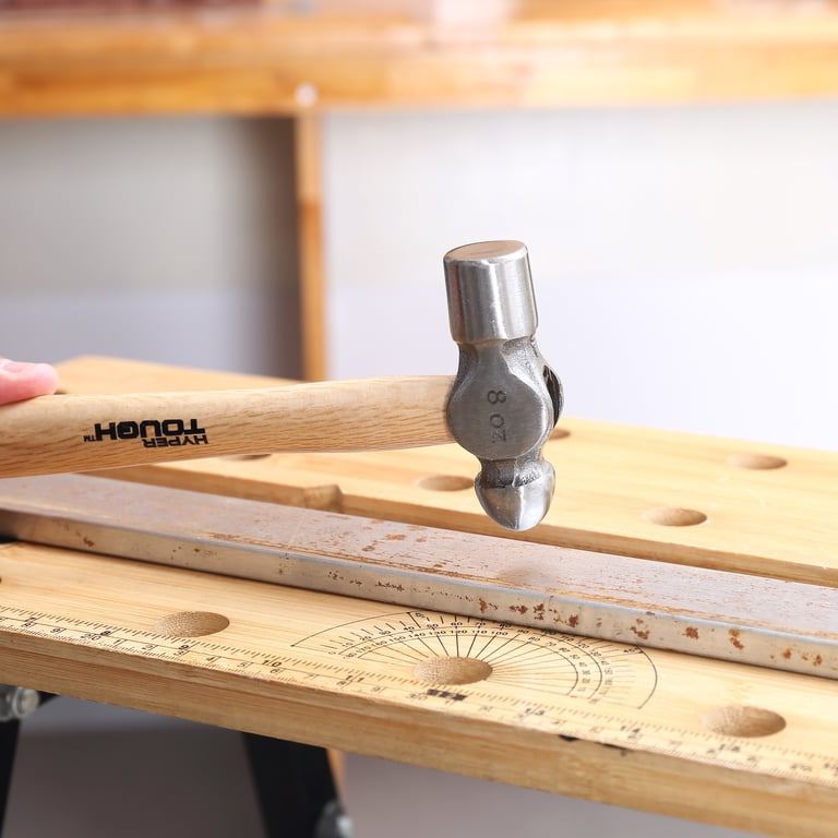 Hyper Tough 8 Ounce Ball Peen Wood Handle Hammer TH20203Z