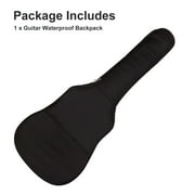 Guitar Bag, TSV 40-41 Acoustic Guitar Bag, Waterproof Guitar Case with Dual Adjustable Shoulder Strap, Guitar Dust Cover, Soft Guitar Backpack Case, Black