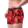 thumbnail image 2 of Yiaed Strawberry Red Print Men's Soft Cotton Boxer Shorts Breathable Boxers Underwear Moisture-Wicking Underwear Stretch Boxer Briefs for Man-Medium, 2 of 5