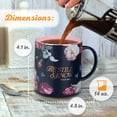 thumbnail image 2 of Christian Art Gifts Large Ceramic Inspirational Scripture Coffee & Tea Mug for Women: Be Still & Know Encouraging Gold Bible Verse, Lead/Cadmium Free Cute Drinkware, Dark Navy Blue/Pink Floral, 14 oz., 2 of 5