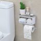 thumbnail image 5 of Ecoco Estante de almacenamiento de baño montado en la pared Caja de almacenamiento con barra de toal Tomshoo Titular de almacenamiento, 5 of 7