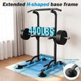 thumbnail image 5 of Evitormill Adjustable Height Pull up Bar Standing, 440 Lbs Power Tower Dip Station, Strength Training Fitness Workout Equipment for Home Gym, 5 of 7