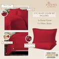 thumbnail image 6 of 400 Thread Count 3Piece Duvet Cover Set, 100% Long Staple Cotton Red Burgundy King Quilt Cover, Luxury Soft Sateen Weave Bedding Set With Button Closure Red Burgundy King/Cal King 3Pc Duvet Cover Set, 6 of 6