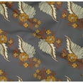 thumbnail image 4 of oneOone Organic Cotton Poplin Twill Fabric Leaves Block Printed Craft Fabric BTY 42 Inch Wide, 4 of 4