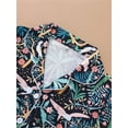 thumbnail image 5 of WIBACKER S-2XL Womens Pajamas Set Short Sleeve Button Down 2 Piece Coconut Tree Loungewear Sets Tops and Shorts Sleepwear, 5 of 10