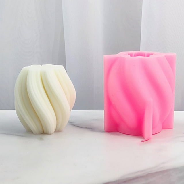 Wave Rotation Geometry Candle Mold Resin Mould Epoxy Resin Casting Molds for DIY Handmade Soap Candle Cake Decoration