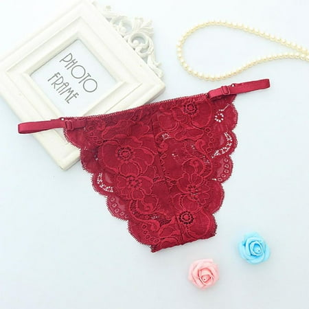 

Thin Women Lace Underwear Solid Sexy Lingerie Panties Summer Women String Thongs Seamless