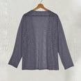 thumbnail image 5 of Fall Saving! HVOBTTY Women's Crop Open Front Cardigan, Fall Coat for Women, Women's Fashion Solid Color Long Sleeve Lace Hollow Out Everyday Wear Cardigan Dark Gray, S, 5 of 5