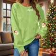 thumbnail image 2 of lcziwo Sweatshirts for Women Merry Christmas Sweater Casual Crewneck Long Sleeve Shirt Xmas Holiday Pullover Tops, Green, XXL, 2 of 7