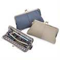 thumbnail image 7 of Xfvqtps Clip Bag Handheld Retro Solid Color Leather Clutch Purses for Women Gray, 7 of 7