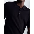 thumbnail image 4 of Free Assembly Men's Cozy Yarn Cable Knit Polo Sweater with Short Sleeves, Sizes XS-3XL, 4 of 6