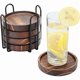 thumbnail image 1 of wonima02 6Pcs Wooden Coasters for Drink-Acacia Wood Drink Coasters Set with Holder for Coffee Table Decor, 1 of 1