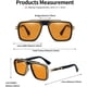 thumbnail image 4 of Gafas de sol de aviador cuadradas para mujer y hombre, gafas de sol de aviador retro, 4 of 5