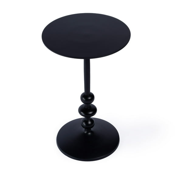 Butler Specialty Company Outdoor Round Metal End Table In Matte Black
