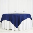 thumbnail image 6 of BalsaCircle 70" x 70" Square Polyester Tablecloth Navy Blue, 6 of 8