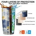 thumbnail image 7 of 20 Oz Pioneer Flower Coffee Tumbler Double Wall Insulated Stainless Steel Water Bottle | Metal Reusable Thermoses Flask with Cup Cap | Leak & Sweat Proof with Anti-Dust Lid, 7 of 7