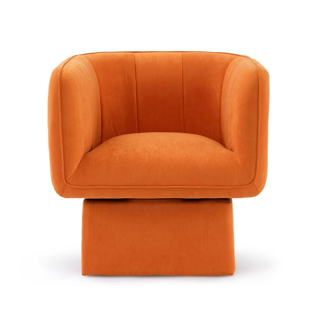 Fauteuil d'Appoint à Barillet Pivotant, Fauteuil Rond à Accoudoirs 360° pour Salon, Lecture