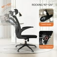 Monhey Ergonomic Office Chair with Lumbar Support & Headrest & Flipup