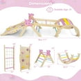 thumbnail image 3 of Gymax Triangle Set Wooden Montessori Climbing Set w/Arch Ramp Climbing Rope & Ladder, 3 of 10