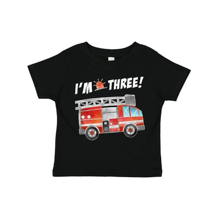

Inktastic I m 3 Fire Truck 3rd Birthday Gift Toddler Boy or Toddler Girl T-Shirt