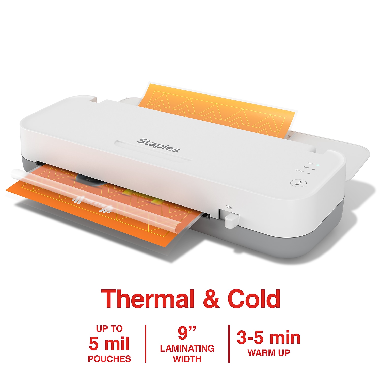 Staples 9.5 Inch Thermal & Cold Laminating Machine photo 2