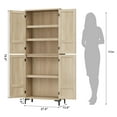 thumbnail image 2 of 71 inch Tall Storage Cabinet, Kitchen Pantry 5 Tier Bathroom Cabinet with 4 Doors Adjustable Shelves for Kitchen, Dining Room, Bathroom, 2 of 7