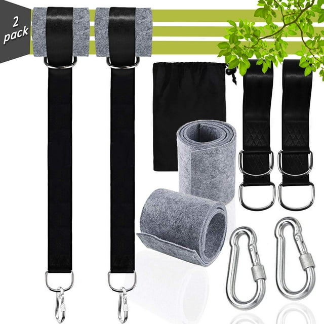 2 - Pack Hammock Straps Hanging Kit - Heavy - Duty 2200LB Swing Straps, Ideal for Tree Swings, Camping, Backyard Fun, Easy - Setup & Portable Outdoor Essential
