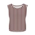 thumbnail image 4 of Fewfanhot Women's Stripe Print Sleeveless Racerback Crop Top, Loose Fit Workout Gym Tank, Lightweight Breathable Summer Athletic Shirt, 4 of 7