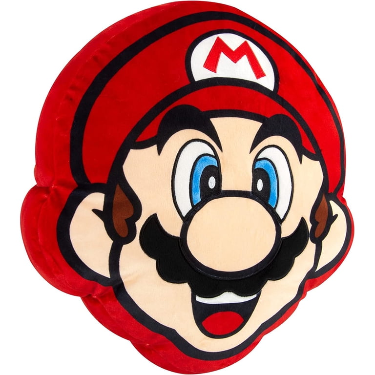 Club Mocchi Mocchi - Nintendo Super Mario Face Plush Toy, 12 Inch