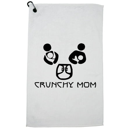 Feeding Clip - Crunchy Mom - Nursing Breast Feeding Support Golf Towel with Carabiner Clip