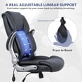 thumbnail image 3 of MALOL Chaise de Bureau Exécutive à Dossier Haut – Chaise de Bureau Ergonomique en Cuir avec Accoudoirs Relevables, Inclinaison Réglable et Conception Pivotante à Roulettes pour la Maison et le Bureau, Noir, 3 of 13