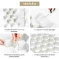 thumbnail image 3 of Casewin 8pcs DIY Honeycomb Closet Organizer Drawer Dividers Plastic Partition Cabinet Clapboard Storage Boxes for Underwear Socks Bras Ties Belts Scarves and Makeup(White), 3 of 7
