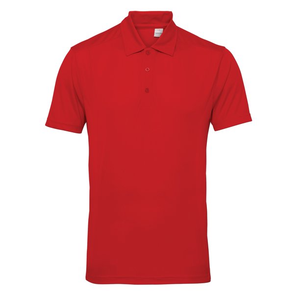 Tri Dri - Polo de manga corta Modelo Panelled hombre caballero (Rojo intenso)
