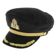 thumbnail image 2 of Sombrero de marinero para mujer, gorra de capitán de yate, gorra de pesca, cosplay Niño negro, 2 of 9