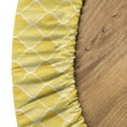 thumbnail image 5 of Ambesonne Geometric Fitted Round Tablecloth, Moroccan Ombre Color, 36"- 40" Diameter, Merigold Yellow, 5 of 5