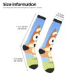 thumbnail image 2 of Silaia Bluey Print Socks For Women Men,Crew Socks,Sporty Calf Socks,Casual Socks, Design Socks for Hiking, Sport, 2 of 6