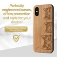thumbnail image 2 of Case Yard Wooden Case Outside Soft TPU Silicone, Slim Fit Shockproof Wood Protective Phone Cover for Girls Boys Men and Women, Supports Wireless Charging Kittens Design case for iPhone-XS-Max, 2 of 7