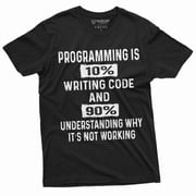 Men'S Funny Programmer T-Shirt Programming Code Coding Software Developer Tee Shirt (Small Grey)