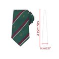 thumbnail image 2 of INSPIRE CHIC Men's Stripe Print Self-Tied Necktie Crown Flowers and Anchor for Graduation School Uniform College One Size Style-10, 2 of 5